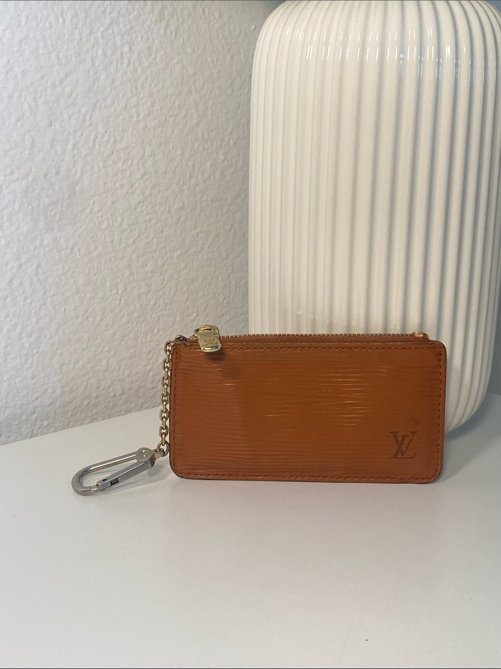 Vintage Louis Vuitton Key Clés Epi Leather In Kenyan Fawn